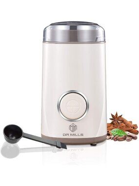 Electric Coffee Grinder for Beans & Spices, One-Touch Operation, Stainless Steel